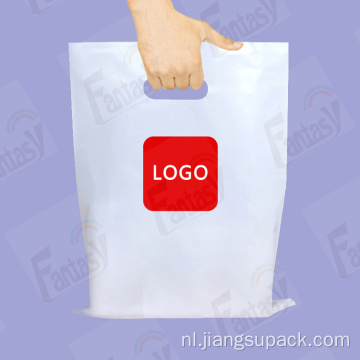 Aangepaste boodschappentassen plastic zakken met handvatten